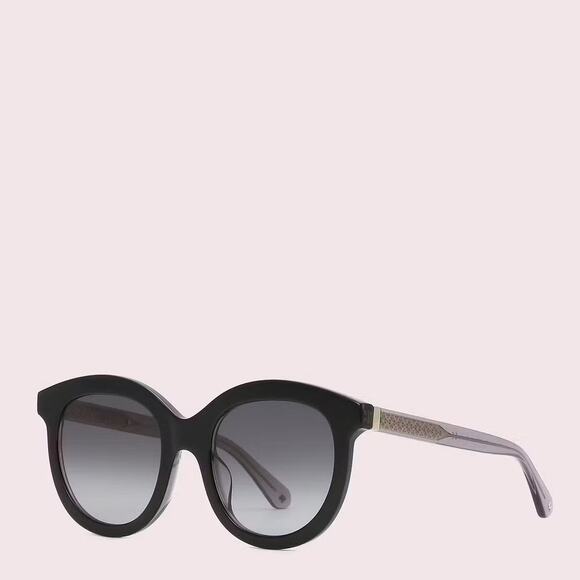 Kate Spade New York Lillian Sunglasses Butterfly Black Grey Gradient - Picture 4 of 13